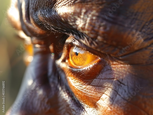 Experienced Safari Guides Close Up Eye A Glimpse into Kenyas Untamed Wilderness © LookChin AI