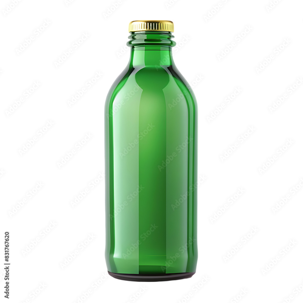 Green beer bottle isolated on transparent background png psd Green beer bottle isolated on transparent background png psd