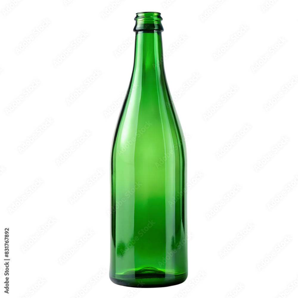 Green beer bottle isolated on transparent background png psd Green beer bottle isolated on transparent background png psd