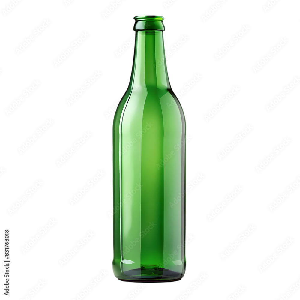 Green beer bottle isolated on transparent background png psd Green beer bottle isolated on transparent background png psd