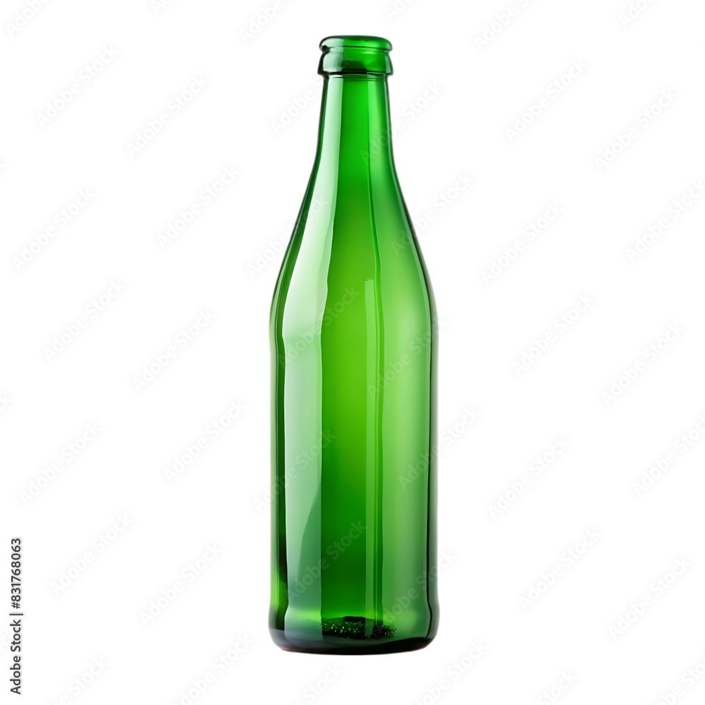 Green beer bottle isolated on transparent background png psd Green beer bottle isolated on transparent background png psd