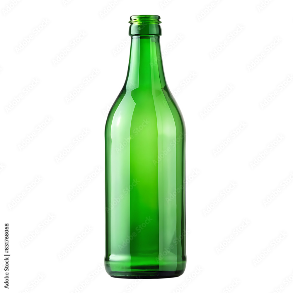 Green beer bottle isolated on transparent background png psd Green beer bottle isolated on transparent background png psd