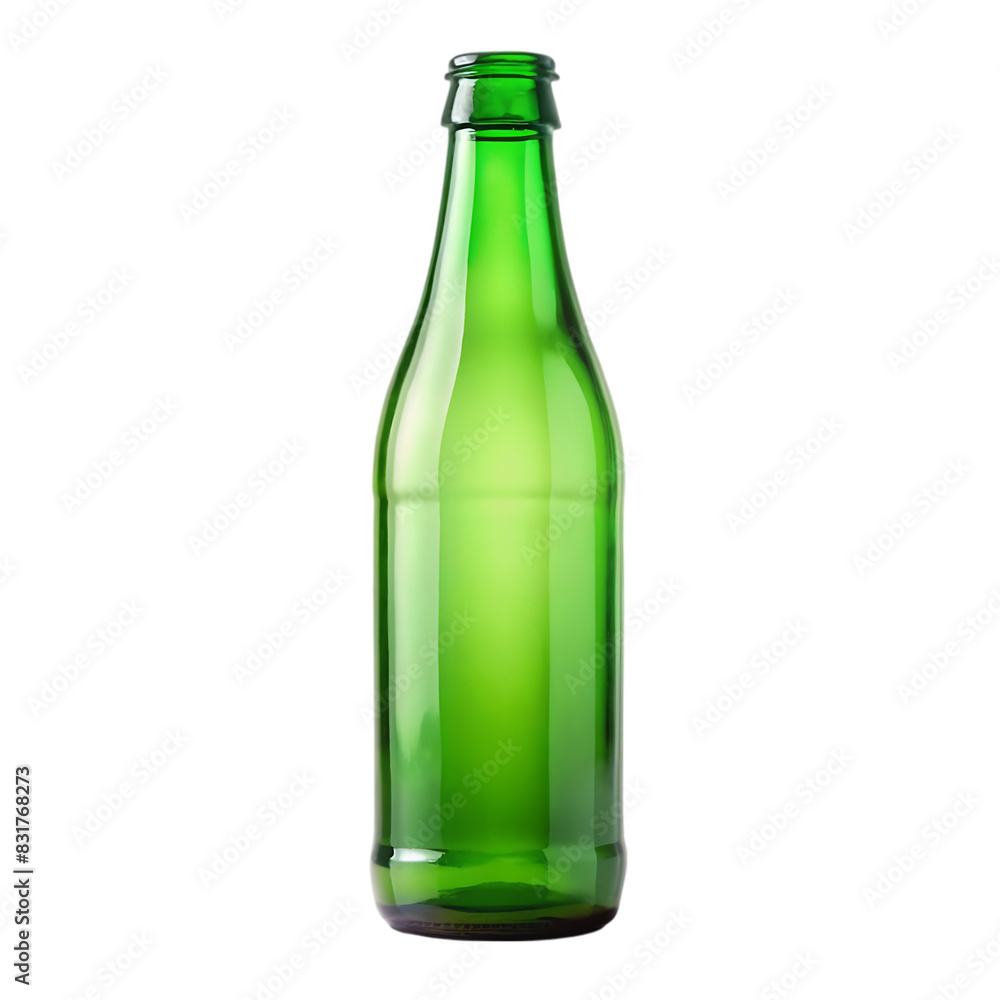 Green beer bottle isolated on transparent background png psd Green beer bottle isolated on transparent background png psd
