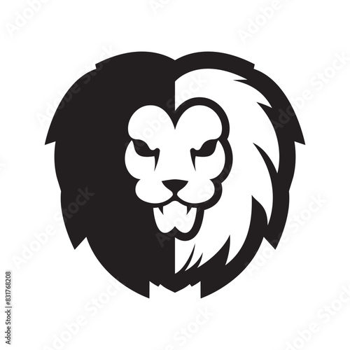 Elegant and dignified lion head logo design