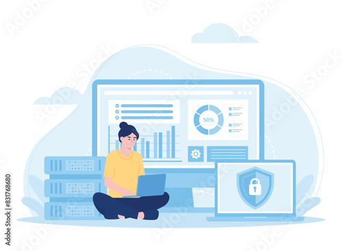  secure sockets concept flat illustration