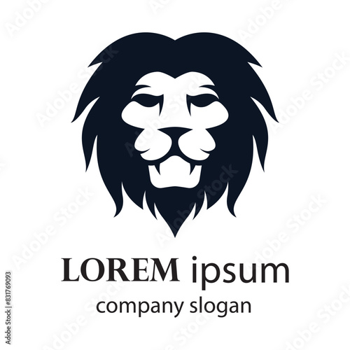 Elegant and dignified lion head logo design
