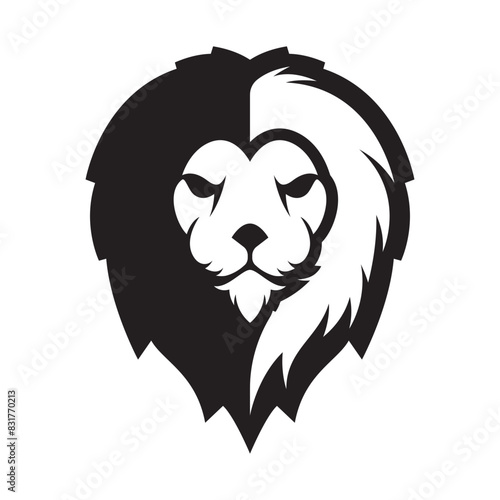Elegant and dignified lion head logo design