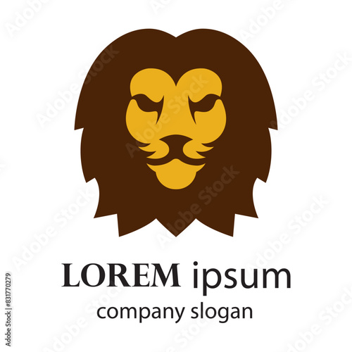 Elegant and dignified lion head logo design