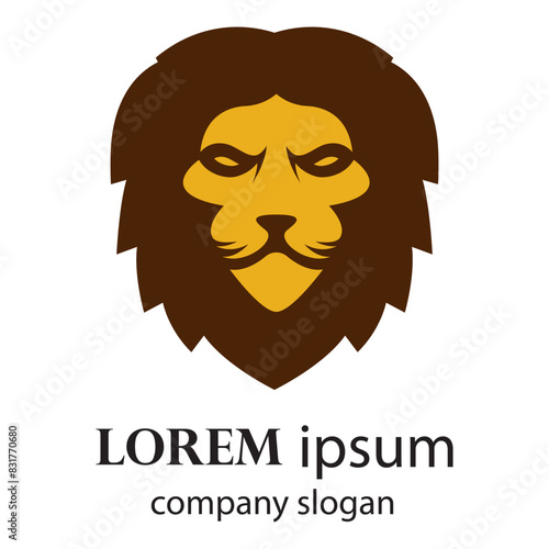 Elegant and dignified lion head logo design