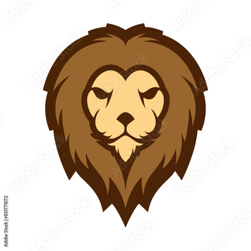 Elegant and dignified lion head logo design