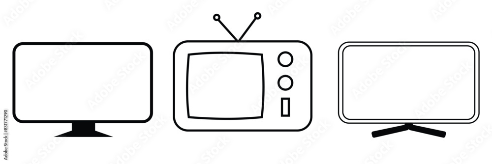Tv icon vector for web and mobile app. television sign and symbol on white background. Tv icon vector for web and mobile app. television sign and symbol on white background.