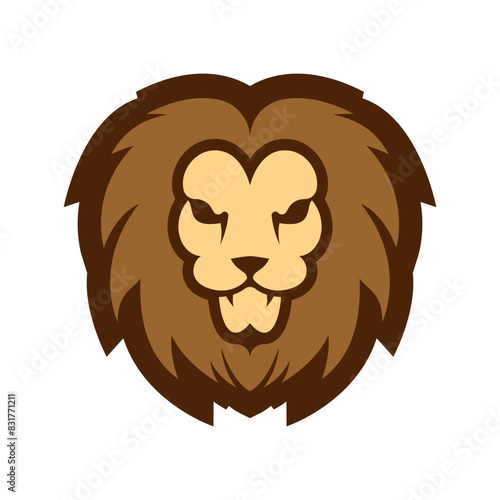 Elegant and dignified lion head logo design