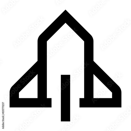 spaceship line business icon