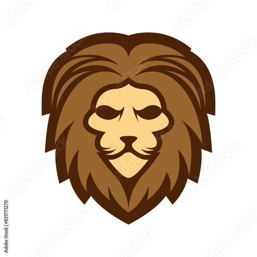 Elegant and dignified lion head logo design