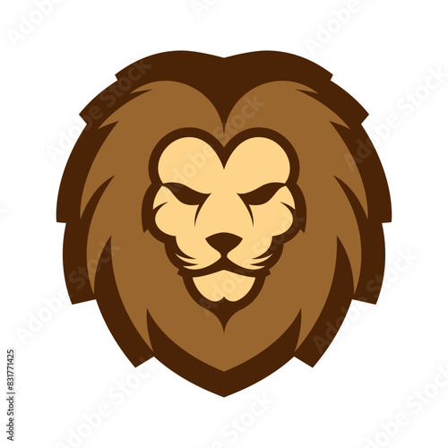Elegant and dignified lion head logo design