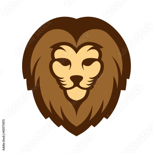 Elegant and dignified lion head logo design