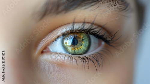 Intense Focus of a German Individuals Blue Iris
