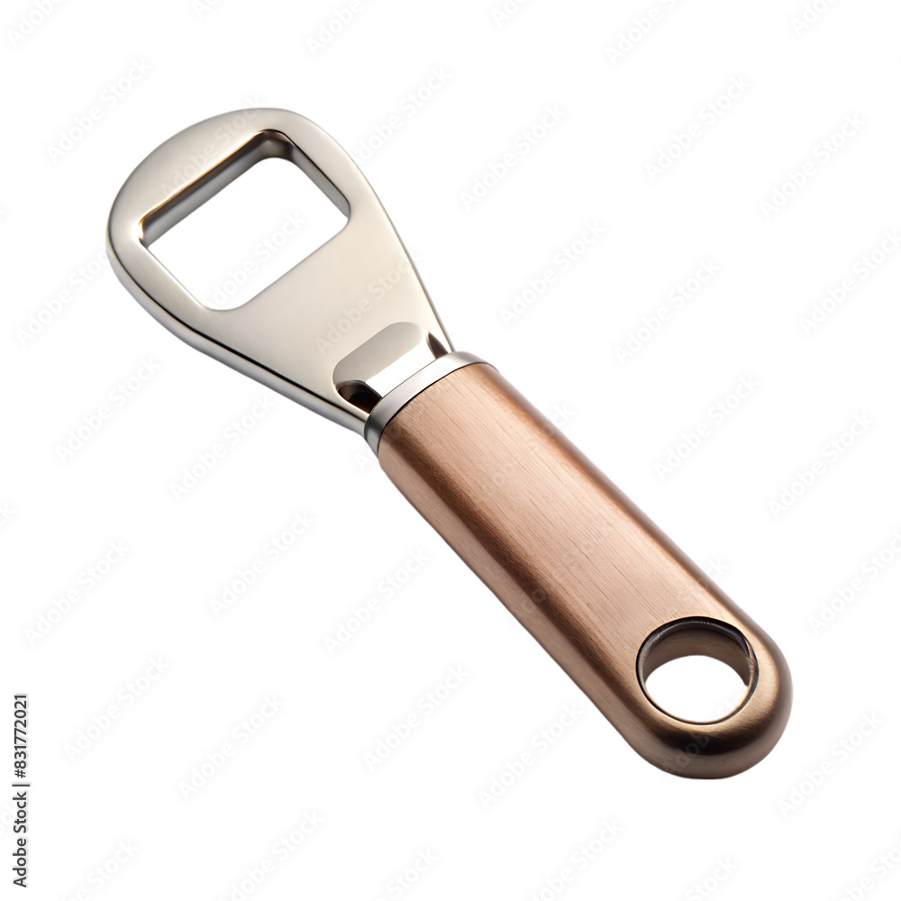 A metal bottle opener A metal bottle opener