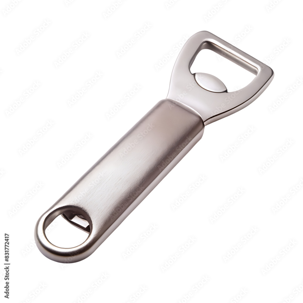 A metal bottle opener A metal bottle opener