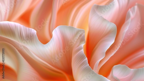 Flowing Tulip Silk: Wallpaper showcases the smooth, flowing movements of tulip petals in silky, wavy forms. #831775880
