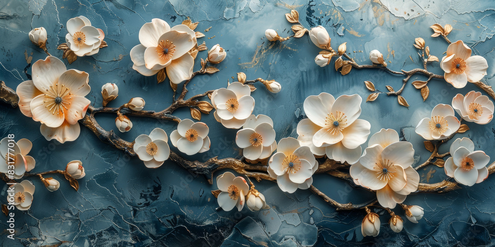 custom made wallpaper toronto digitalpanel wall art, wall decoration, marble background with flowers designs