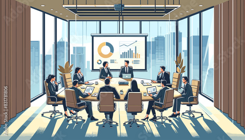 Concept vector illustration of business situation.