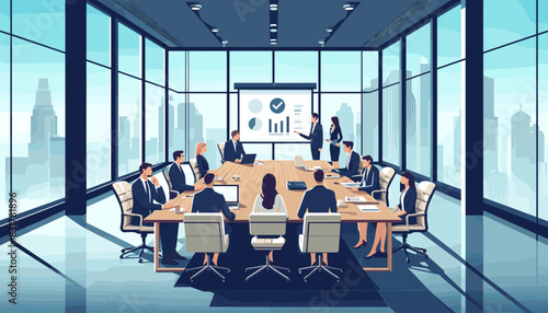 Concept vector illustration of business situation.