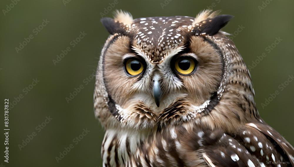 Obraz premium closeup of a great horned owl