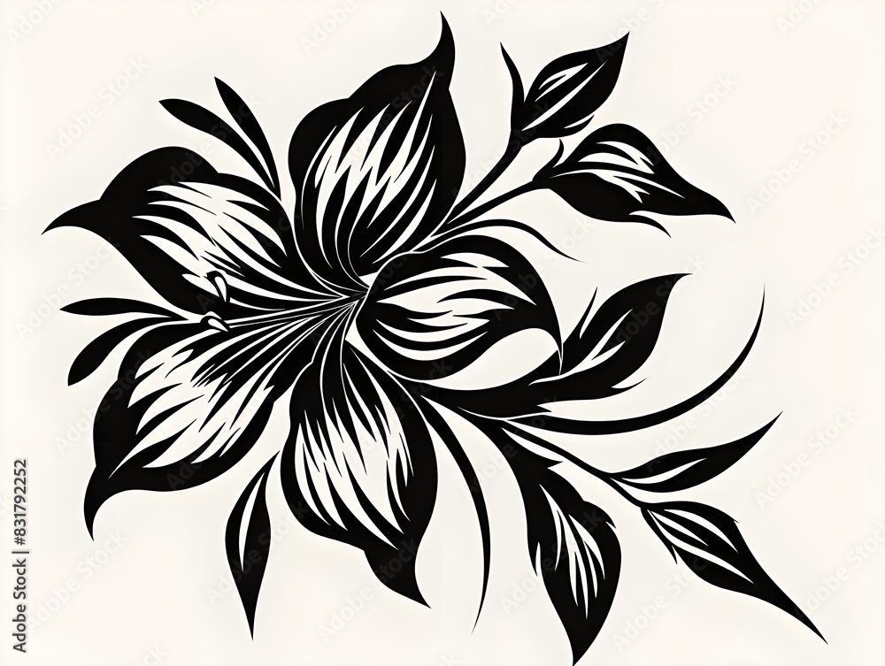 Fototapeta premium Differents flower linen on white background