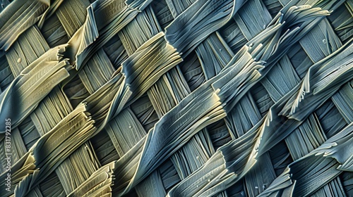 A stunning microscope image of a piece of fabric, showing the detailed weave and texture of the fibers. The high magnification reveals the intricate construction of textile materials.
