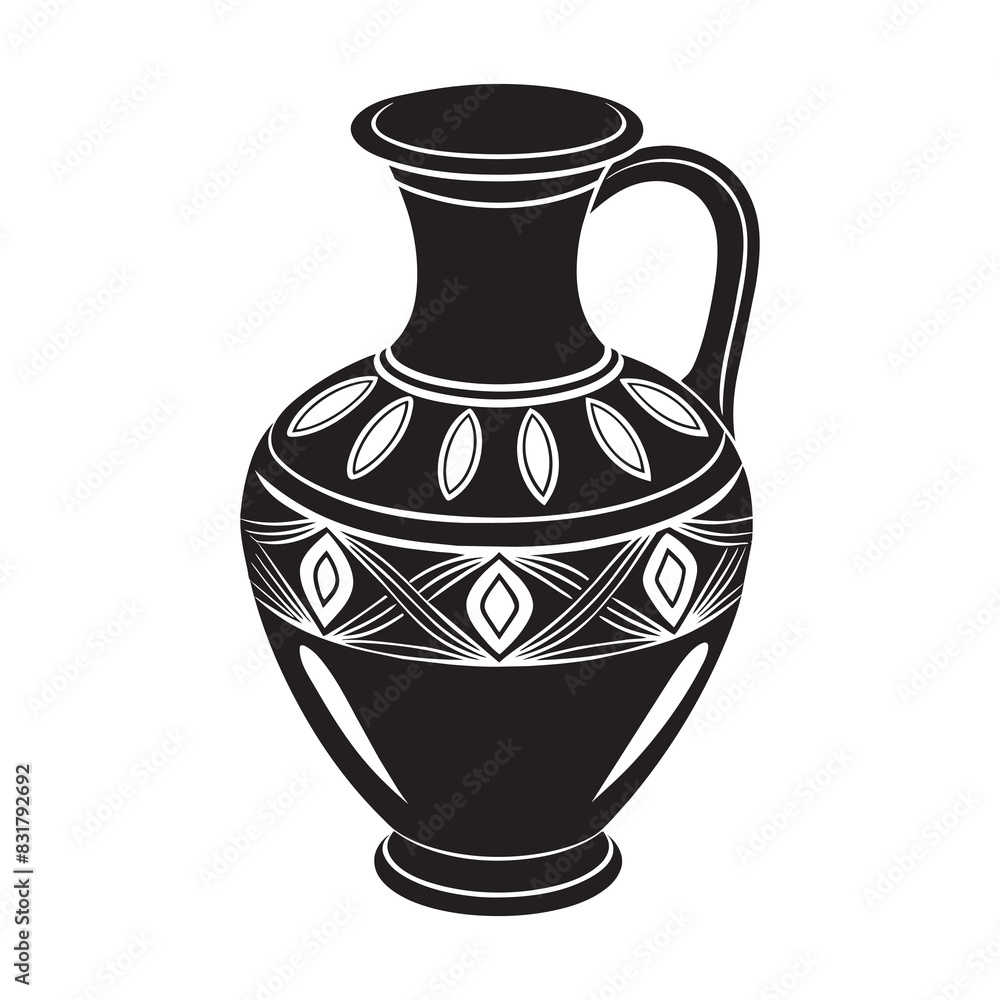 silhouette vase vector illustration