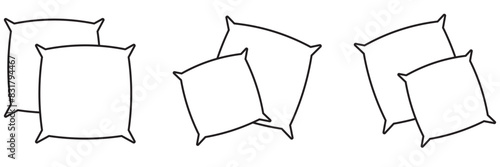 Pillow icon vector. Pillow sign and symbol. Comfortable fluffy pillow