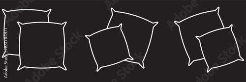 Pillow icon vector. Pillow sign and symbol. Comfortable fluffy pillow