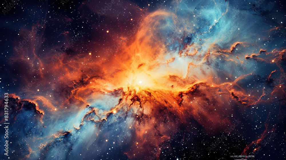 Starry Galaxy Background: Mystic Cosmos