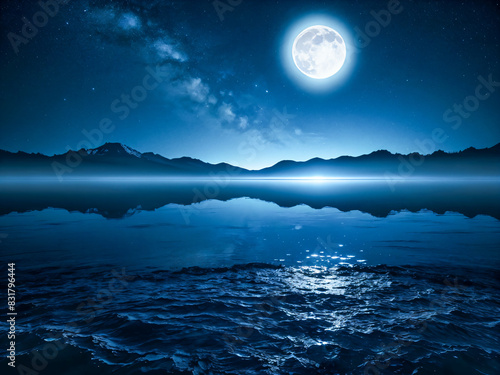 moon over sea