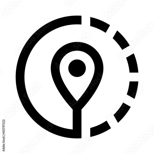 find Nearby line map and location icon