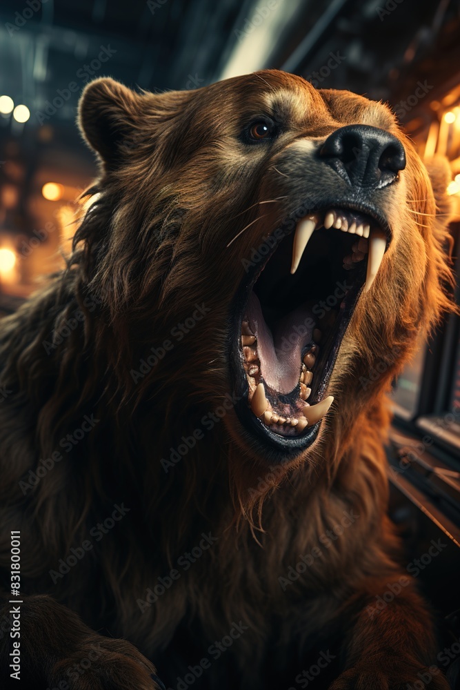 Naklejka premium portrait of a bear