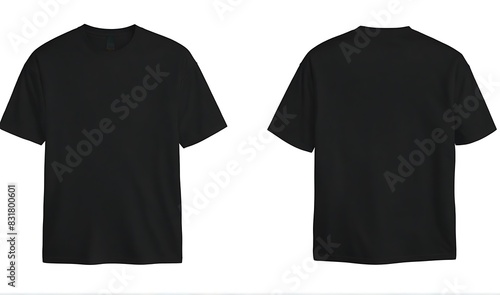 black t shirt isolated