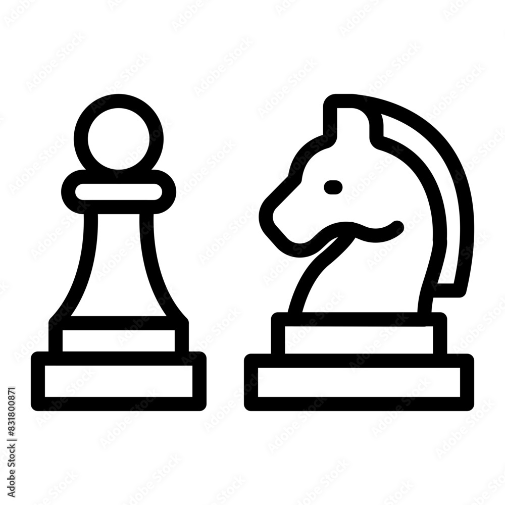 ChessVector Line Icon Design ChessVector Line Icon Design