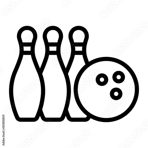 BowlingVector Line Icon Design photo