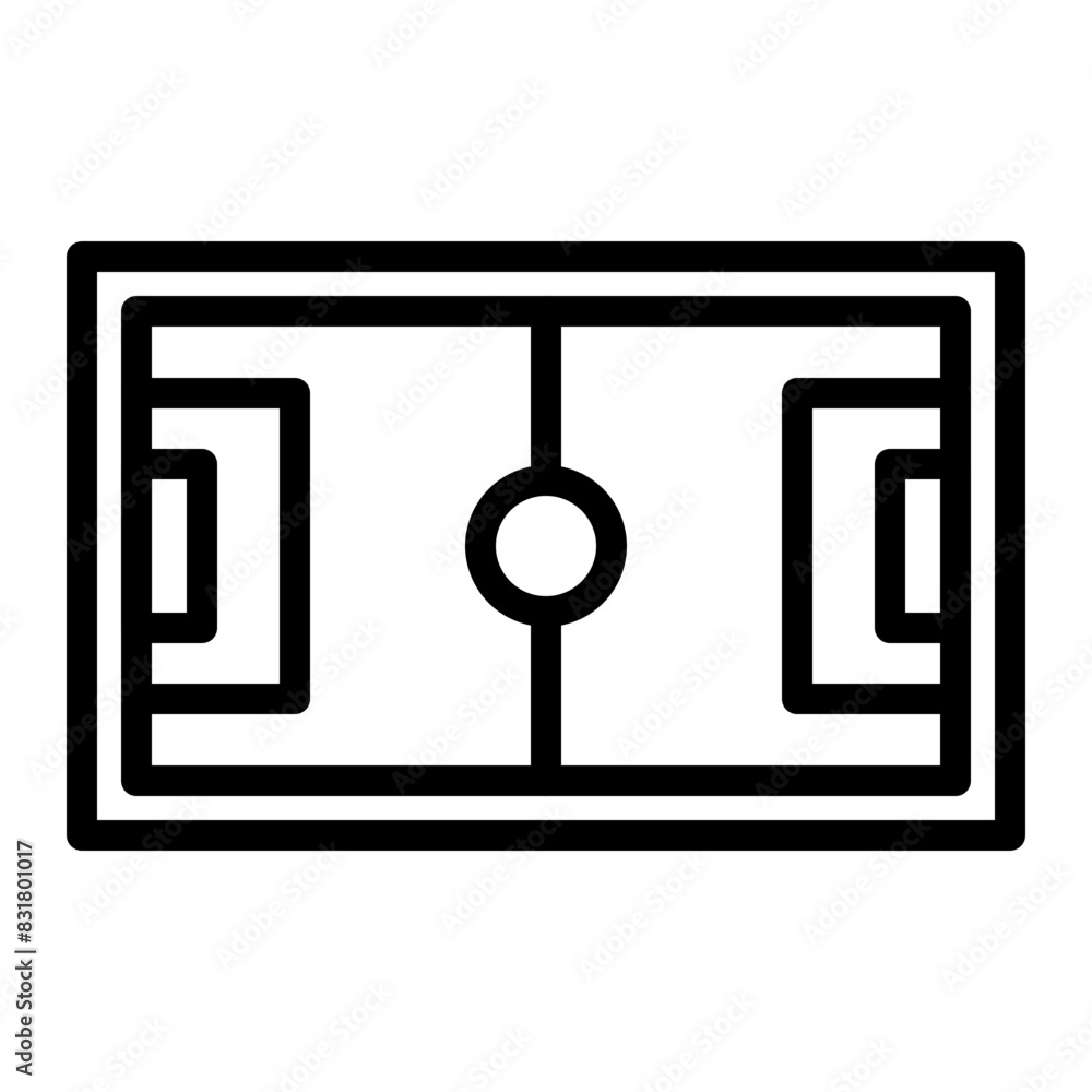 Soccer FieldVector Line Icon Design Soccer FieldVector Line Icon Design