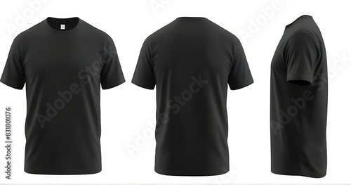 black t shirt isolated