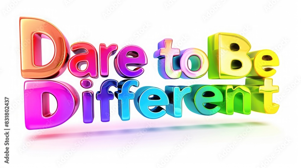 a cheerful 3D rainbow-colored a cheerful 3D rainbow-colored