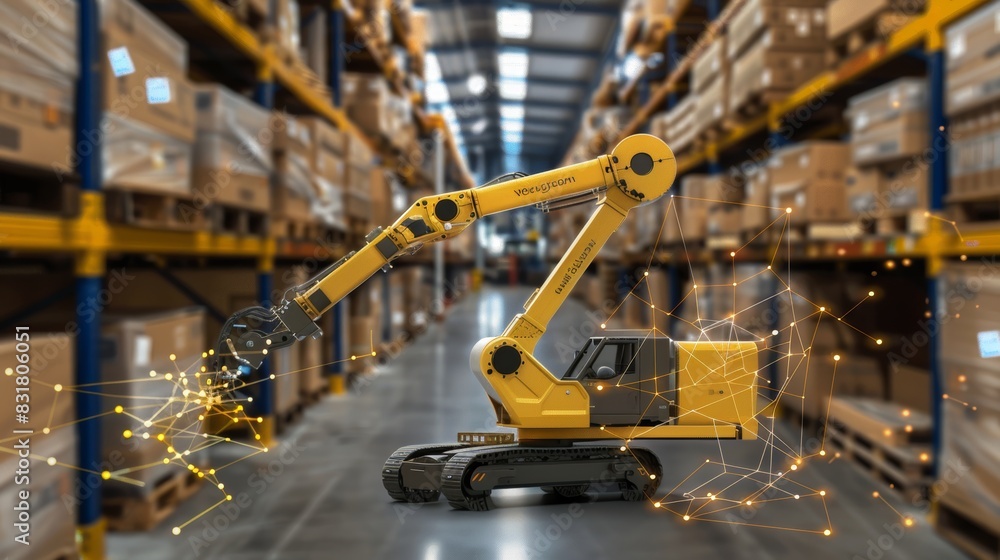 Fototapeta premium Revolutionizing warehouse management with iot system and predictive maintenance insights