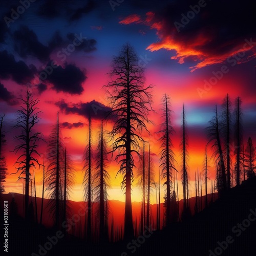 142 86. Sunset Silhouettes in the Challis National Forest_ The s photo