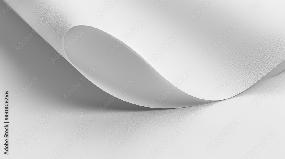 Monochrome paper waves create a striking display of minimalism