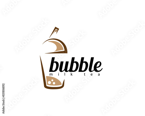 creative bubble and cup drink logo for drink store