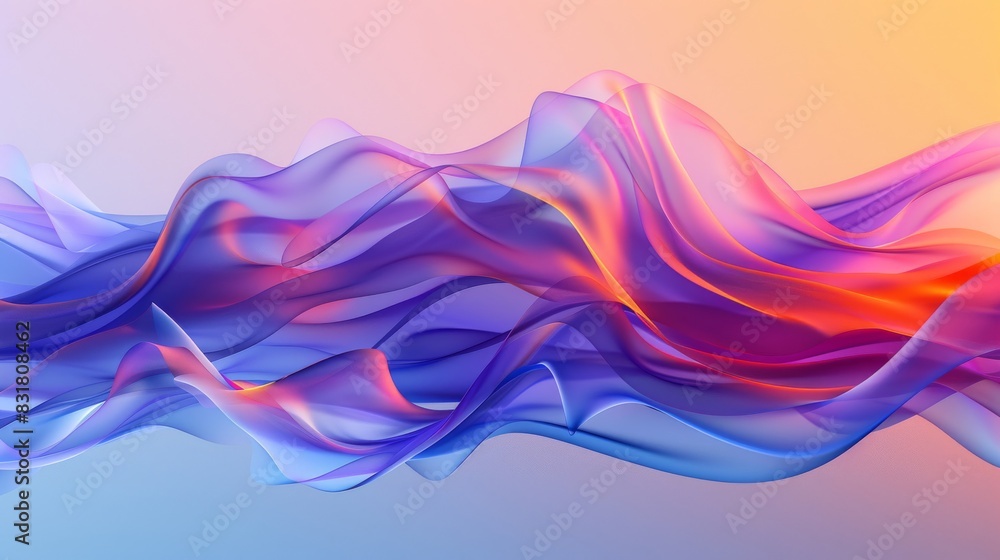 Colors blend seamlessly in vibrant digital wave Colors blend seamlessly in vibrant digital wave