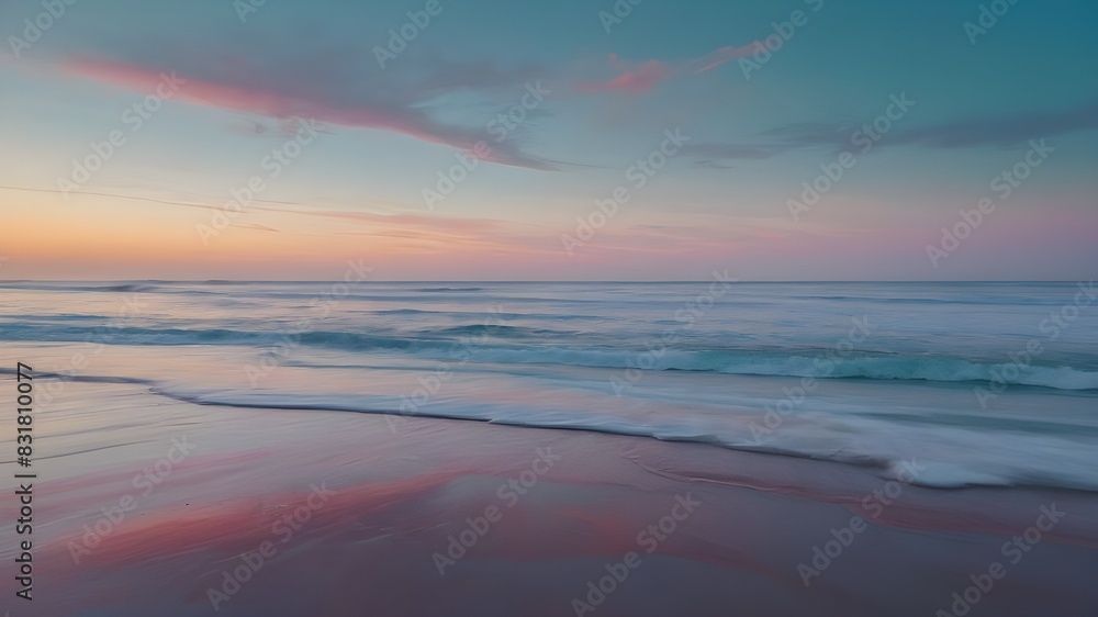 Sunset Serenity: A Coastal Journey through Evening Waves and Sunrise Horizons - Exploring the Beauty of Beach Landscapes and Ocean Waves in Tranquil Travel Scenes