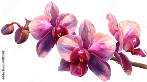 Orchid flower garland  generative ai